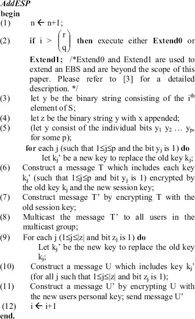 Graphic: A program to add an ESP to an EBS