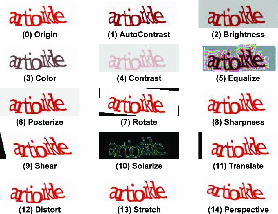 Graphic: Fourteen data augmentation methods adopted in this paper for improving the difficulty of reconstruction.